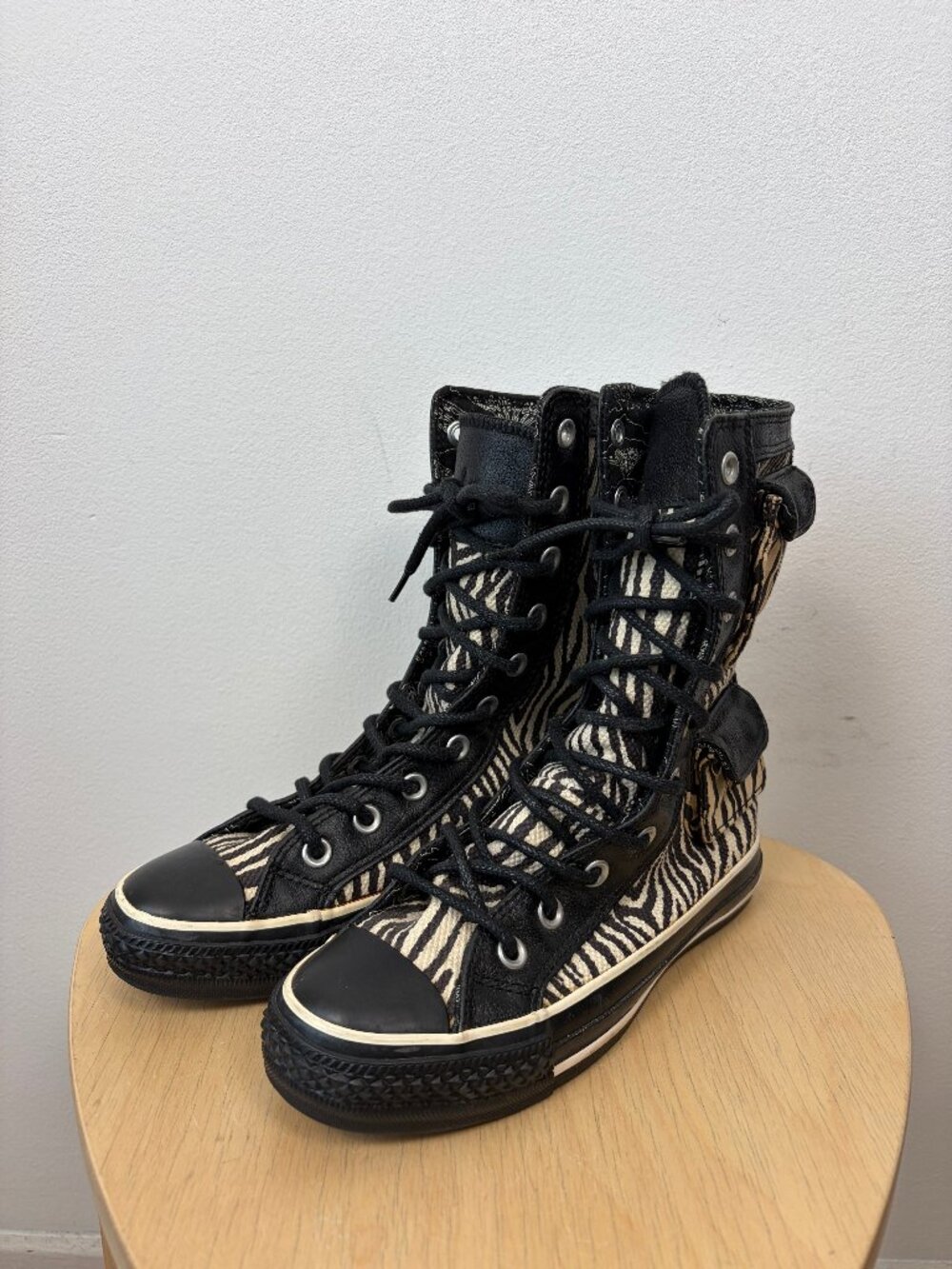 Vtg Converse Chuck Taylor XX-Hi Zebra Cargo Pocket Boots US W 5 22cm 35